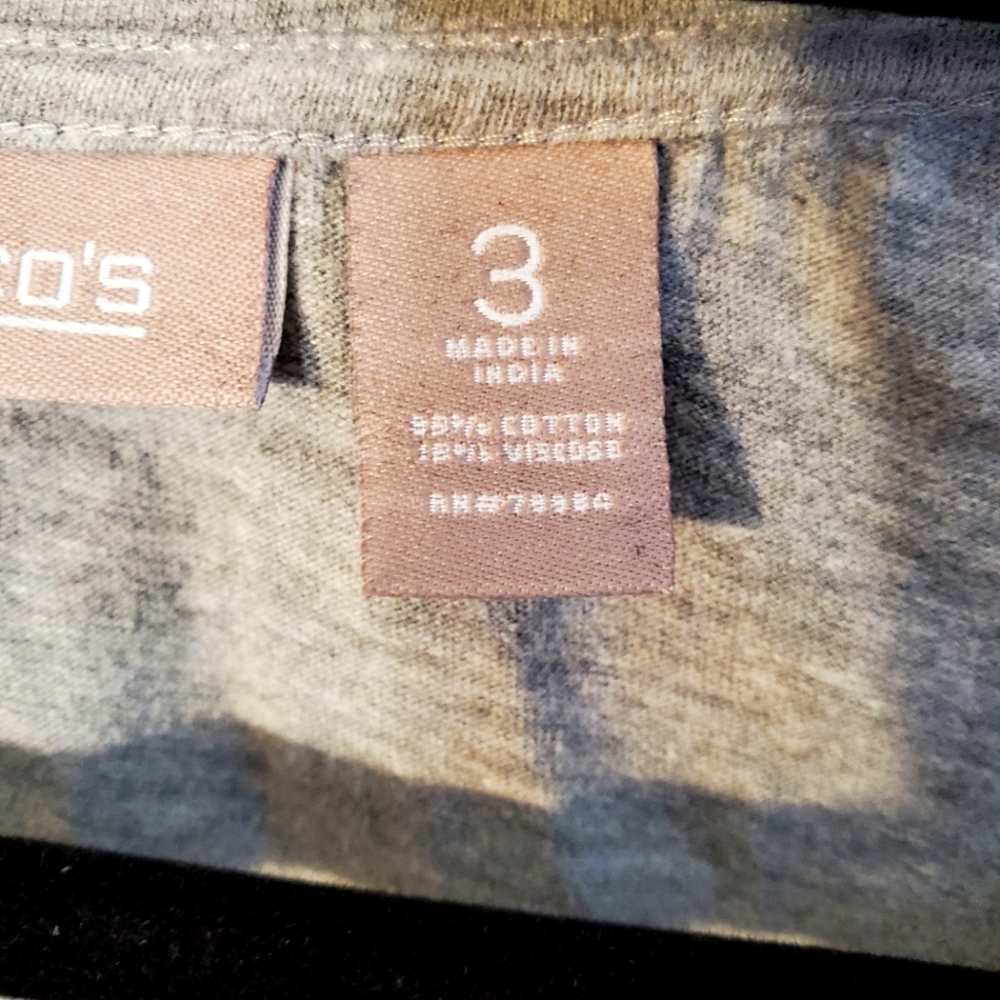 Chico's lined silver sequins round neck top Size 3 (US XL) - Picture 5 of 9